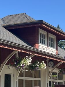 STA-04-01 - Saltair Station iconic building featuring vintage signage, classic architectural details Vancouver Island